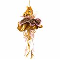 Christmas decor Horse Ruffle, mauve/gold