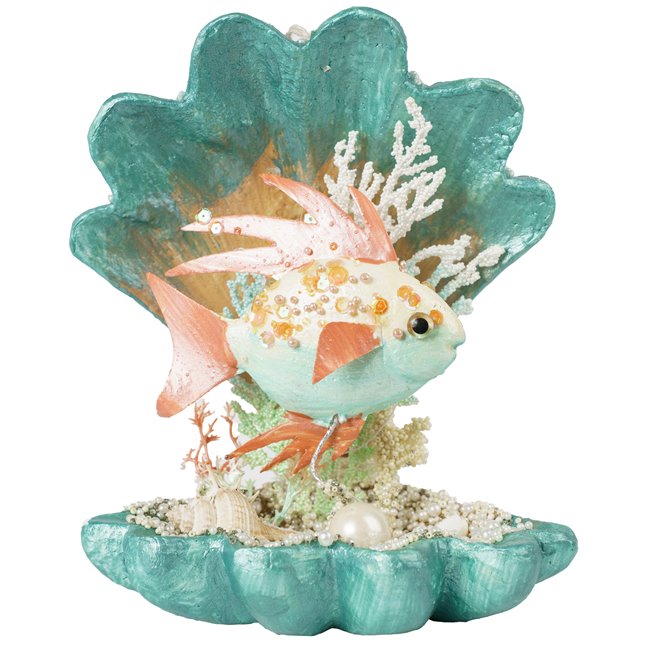 Christmas decor Gold fish, 24cm