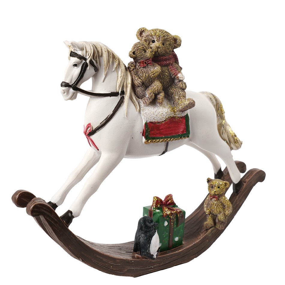 Рождественский декор Rocking horse, H17x21x4cm