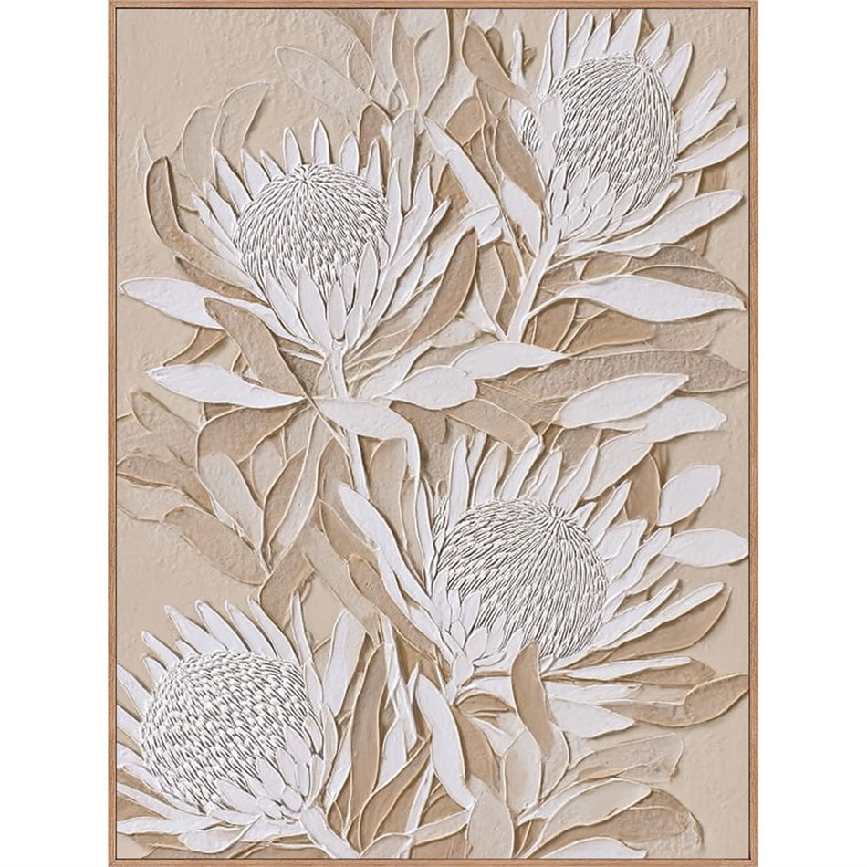 Canva White sunflowers, 90x120x4cm