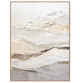 Картина на холсте White waves, 90x120x4cm