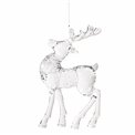 X-mas decor  REINDEER clear, 8.6x14cm