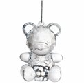 X-mas decor Bear drop, clear, 4.6x6.2cm