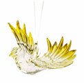 X-mas decor GOLDFINCH golden/olive, 8.3x10.5x5.2cm