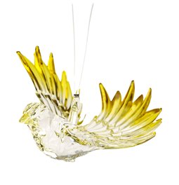 X-mas decor GOLDFINCH golden/olive, 8.3x10.5x5.2cm