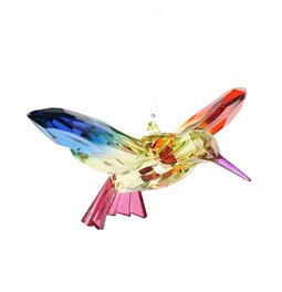 X-mas decorHUMMINGBIRD mint green/purp, 10.8x18cm