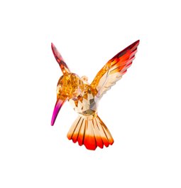 X-mas decor Hummingbird, purple/orange/red, 9.7x10cm
