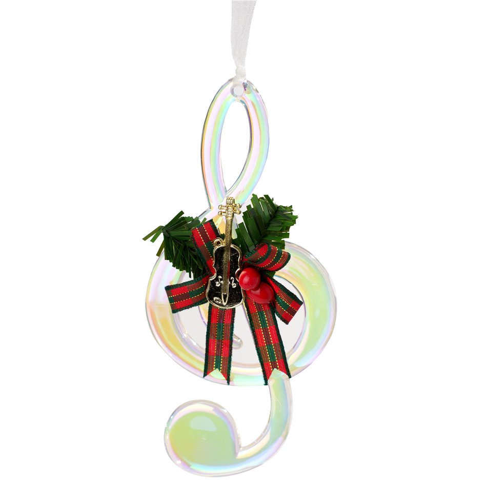 X-mas decor NOTE BY IRIDESCENT WITH DECOR, 7x4.8x3.6cm