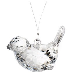 X-mas decor  Partridge, clear, 5.8x3.5x4.8cm