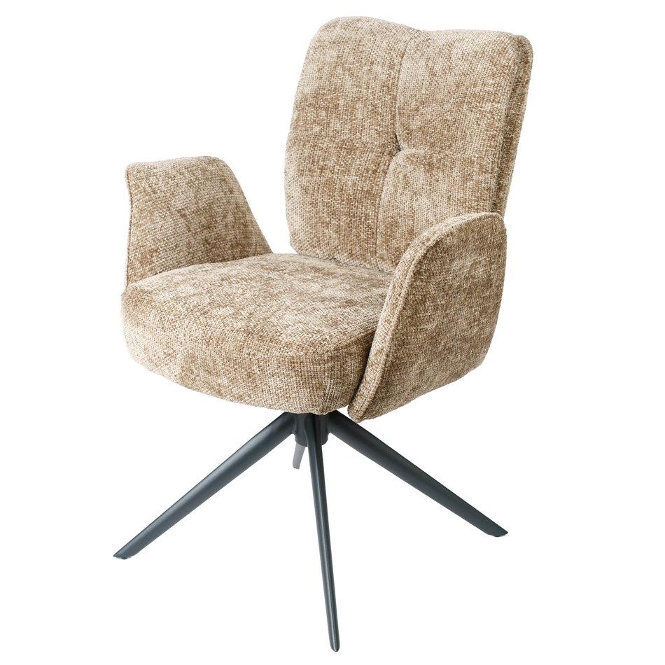 Обеденный стул Fiorentino 39, вращающийся на 360 градусов, коричневый, H88x66x63cm, высота сиденья 48.5cm