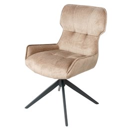 Dining chair Filetino, rotatable 360 degrees, light brown, H89x63.5x55cm, seat height 49cm