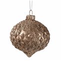 X-mas decor Ball, dark brown, hanging, 8x8x8cm