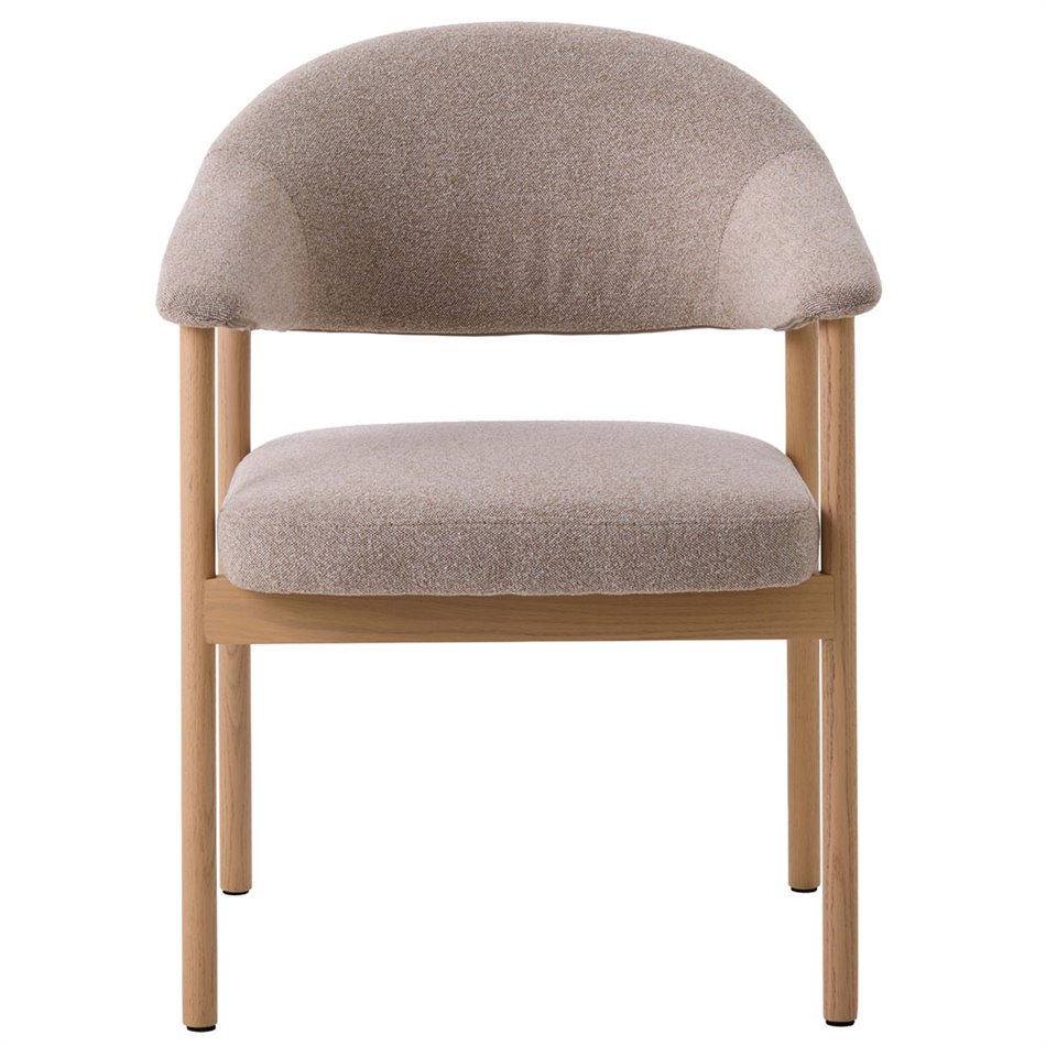 Dining chair ELK CHAIR SAND, oak wood, sand/oak color, H81x63x63cm, seat height 48.5cm