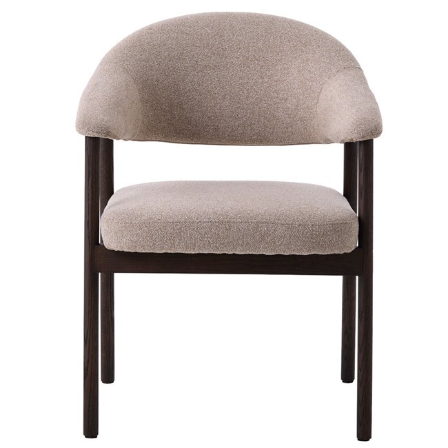 Обеденный стул ELK CHAIR SAND, дуб, песочный/темный эспрессо цвет, H81x63x63cm, высота сиденья 48.5cm