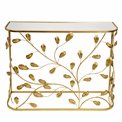 Console Botany L, mirror top, gold color, H75x100x30cm