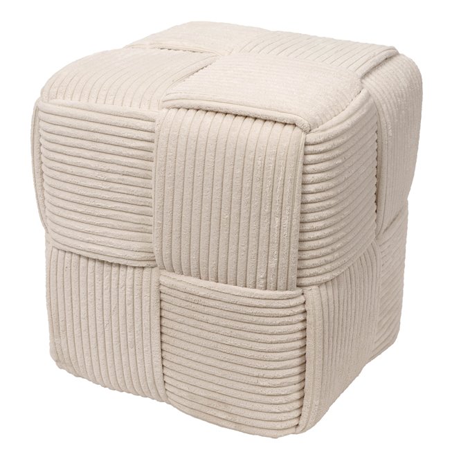 Pouff Tresse Scott, beige, H38x36x36cm