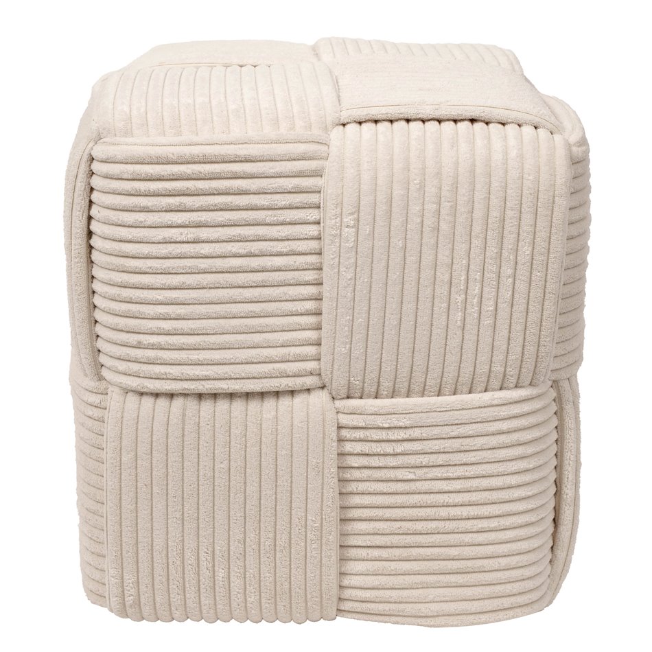 Пуф Tresse Scott, бежевый, H38x36x36cm