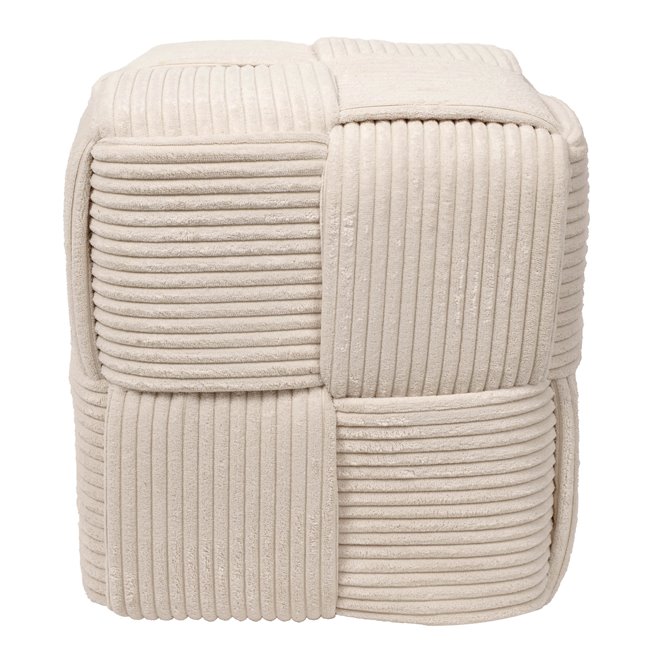 Пуф Tresse Scott, бежевый, H38x36x36cm