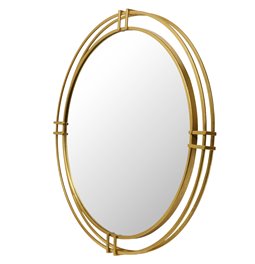 Wall mirror Ballen, gold color, D81x5cm