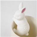 Ситечко для чая Bunny, белый/розовый, силикон, H9x4.5x5cm