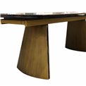 Extendable dining table Fabian, metal/glass/ceramic, 200-300x100cm H76cm
