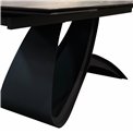 Extendable dining table Faberg, metal/glass/ceramic, 180-260x95cm H76cm