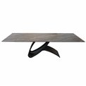 Extendable dining table Faberg, metal/glass/ceramic, 180-260x95cm H76cm