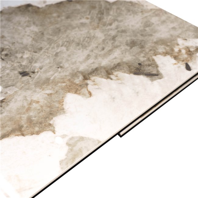 Extendable dining table Fara, wood/metal/glass/ceramics, 180-260x90cm H76cm