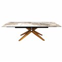 Extendable dining table Fara, wood/metal/glass/ceramics, 180-260x90cm H76cm