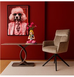 Glass picture Pink pudel, 60x90x0.4cm