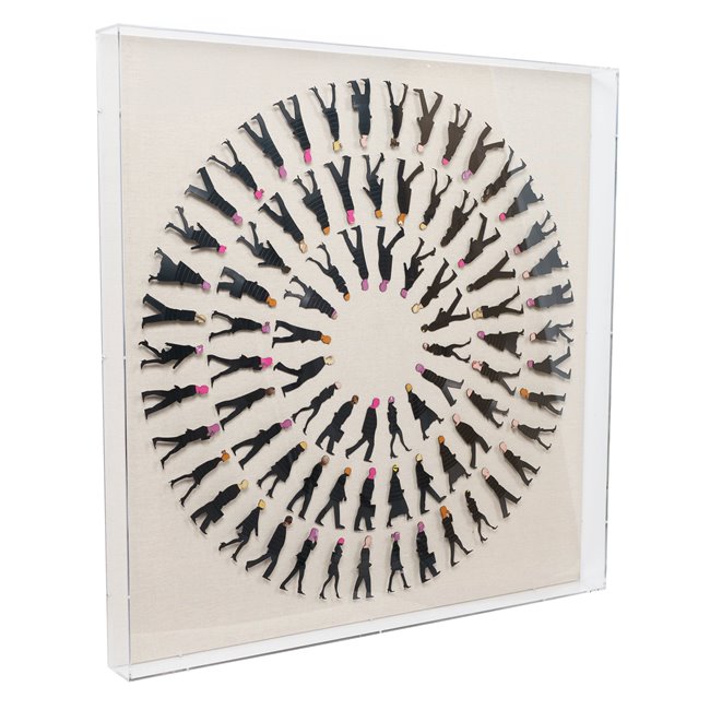 Wall decor Circle of people, 90x90cm