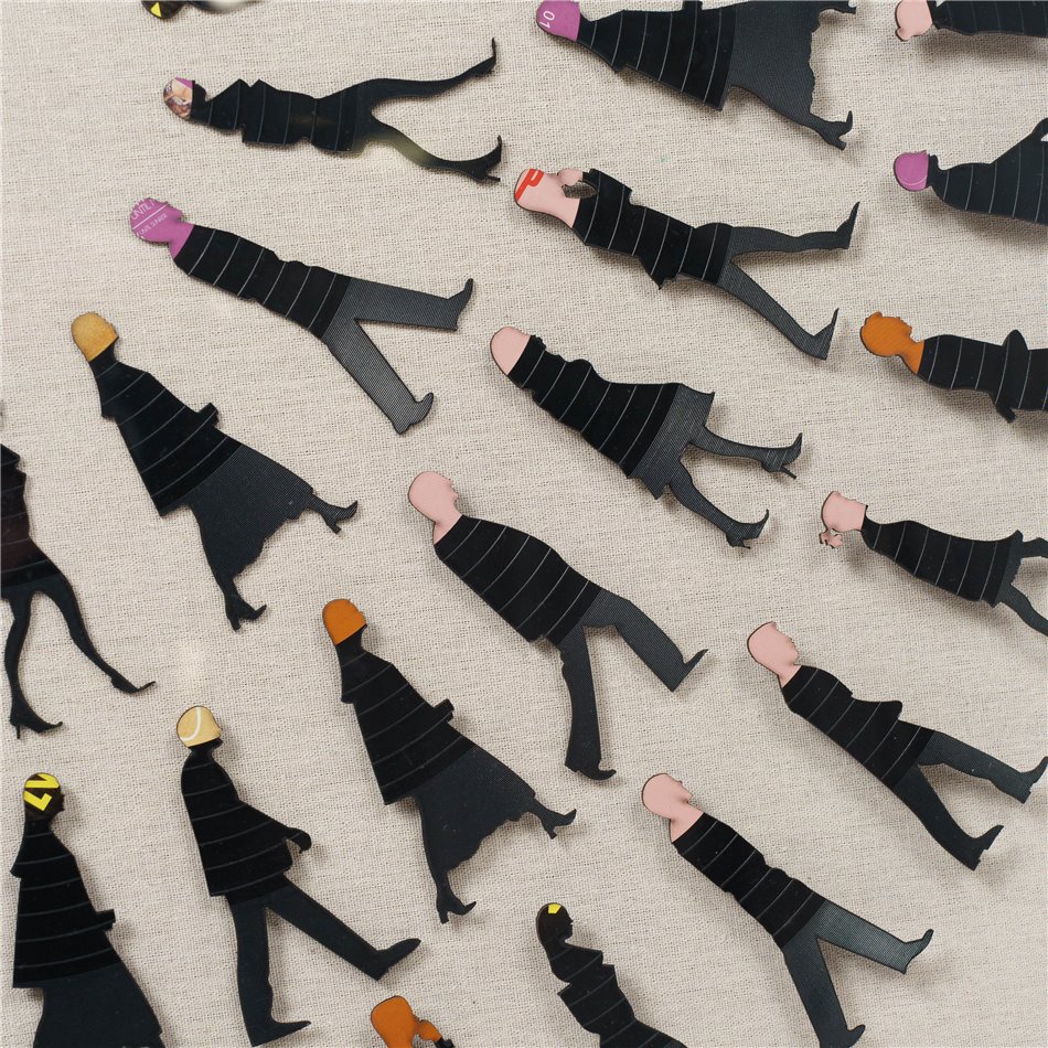 Wall decor Circle of people, 90x90cm