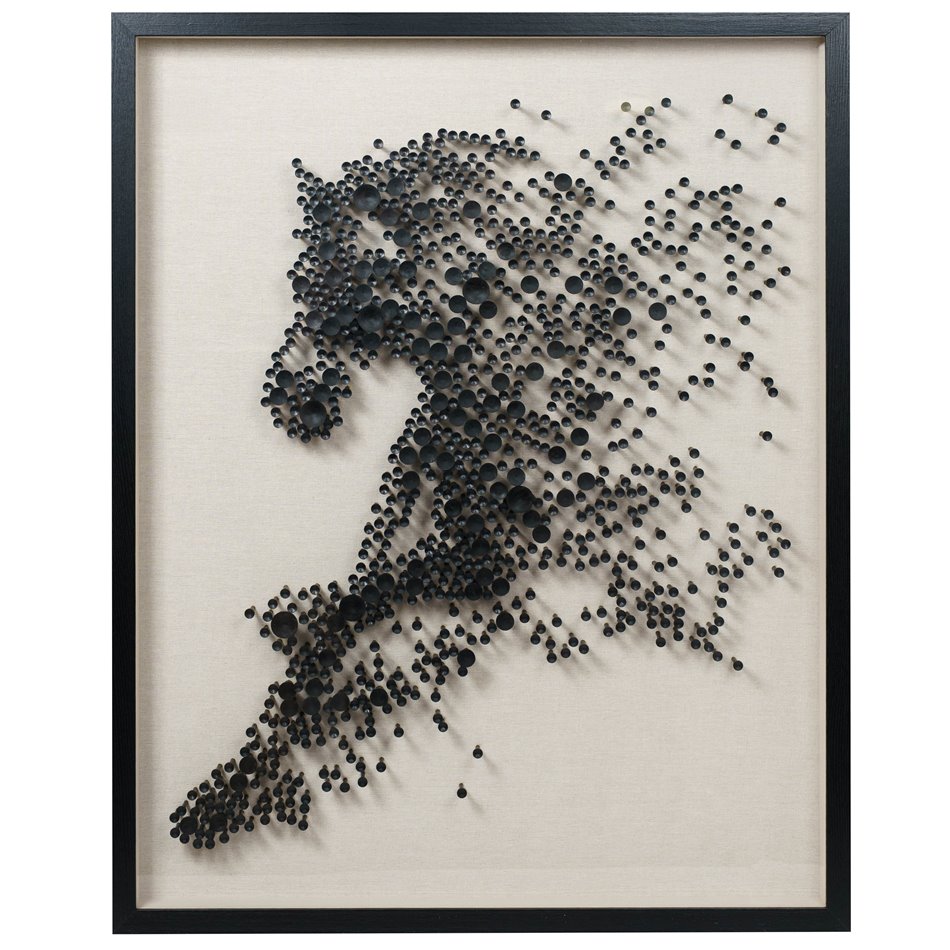 Настенный декор Runnig horse, 80x100cm