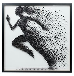 Настенный декор Runnig woman, 100x100cm