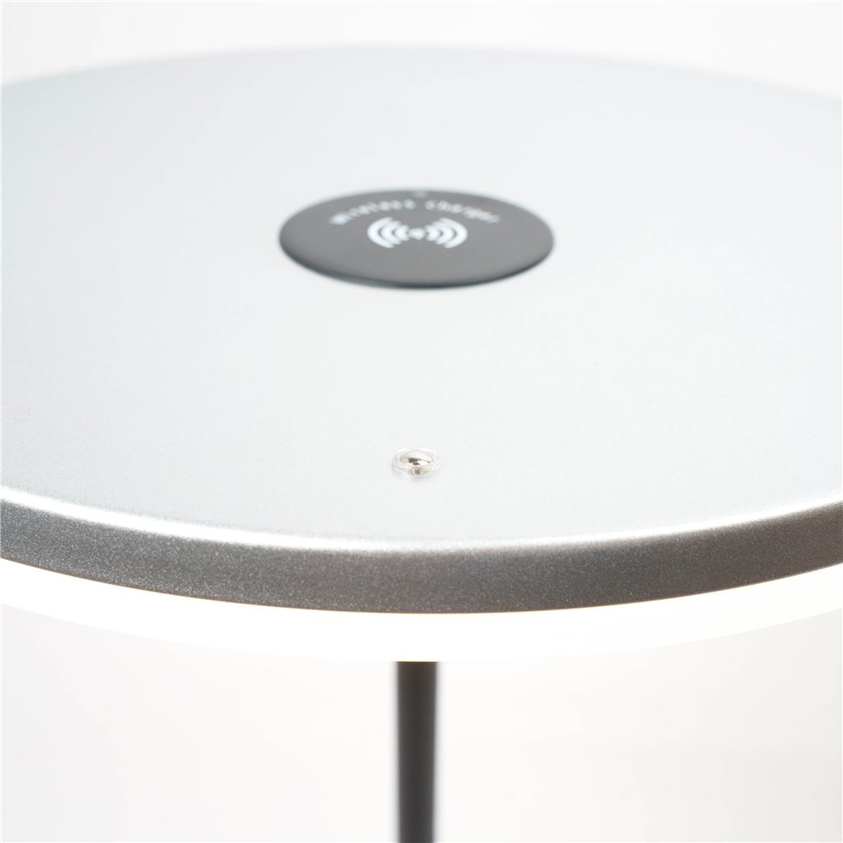 Side table Maida whit LED, D34cm H61cm, 8W, 3000K, 2835lm 