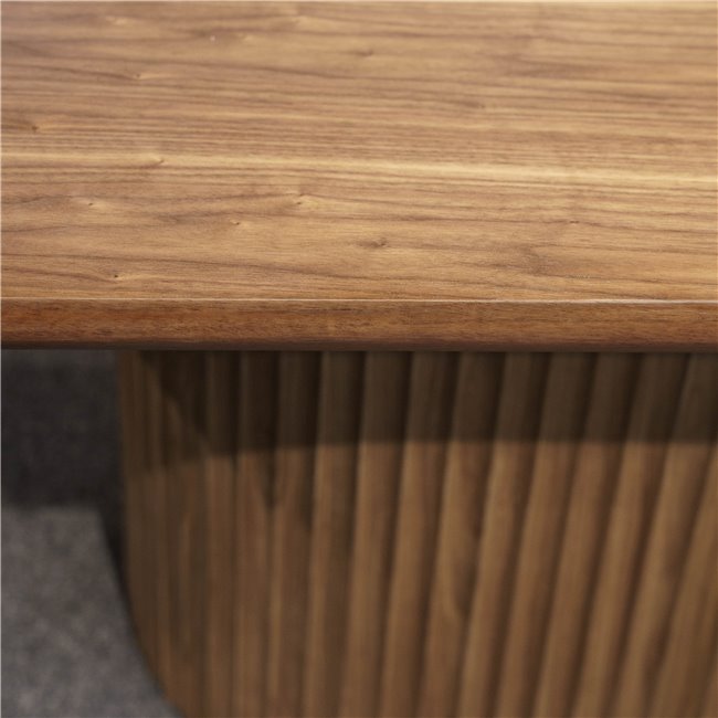 Dining table Oliveto, MDF/walnut veneer, 220x100cm H76cm