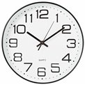 Wall clock Zelenika, black/white, D30.5x4.2cm