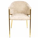 Dining chair Undine 3018-11, beige brown/gold color, H78x53x49cm, seat height 46cm 