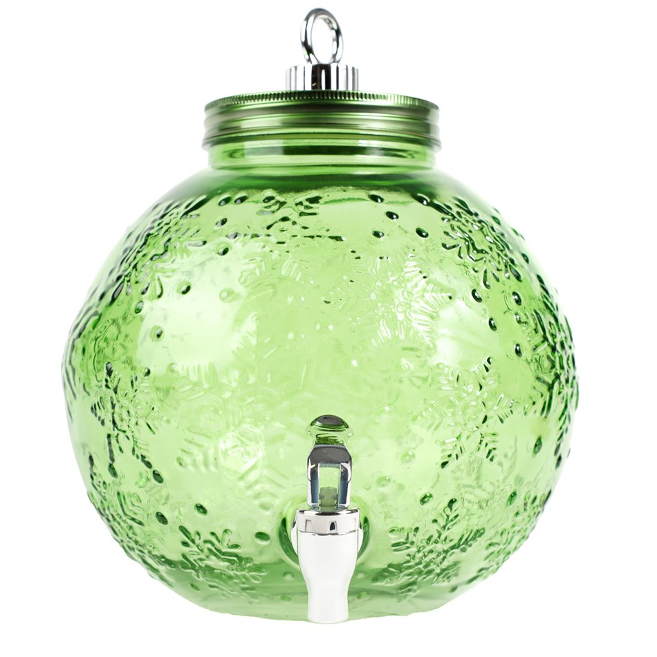 Диспенсер для напитков Christmas ball 5.7 L green, H28x23x26.5cm