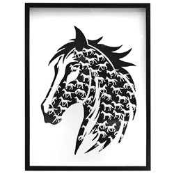 Настенный декор Horse, H80x60cm