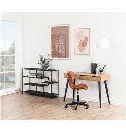 Office desk Aptun, natural color, steel/MDF, H77x50x110cm