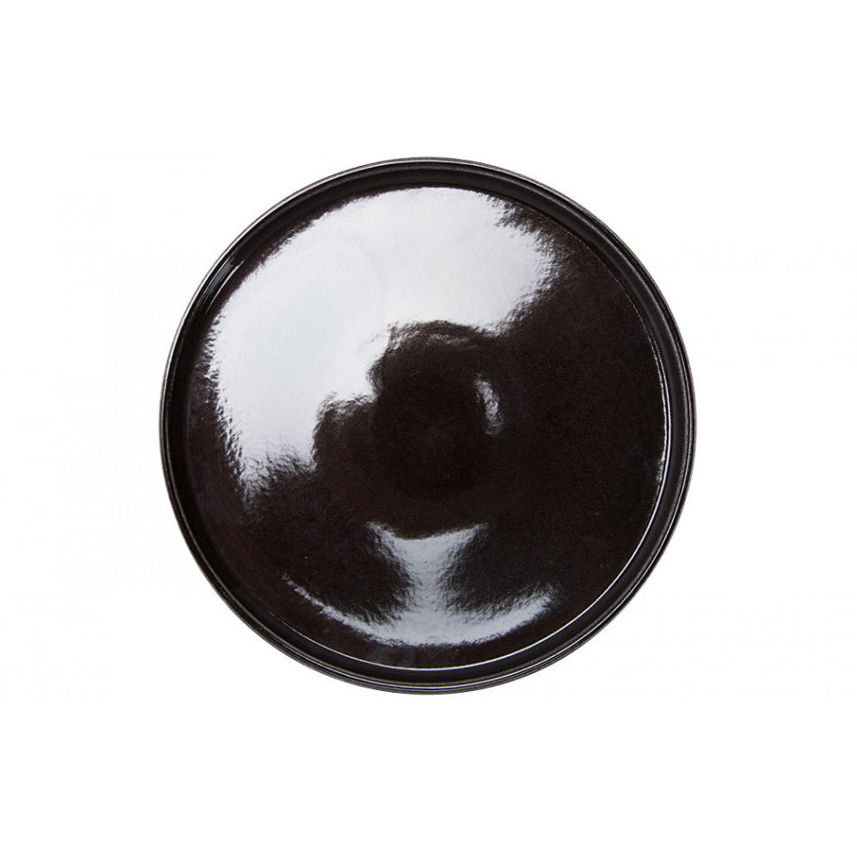 Dinner plate Terre, black colour, D27cm