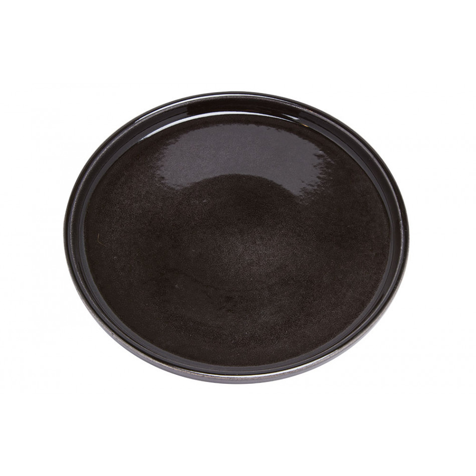 Plate Terre, black colour, D21cm