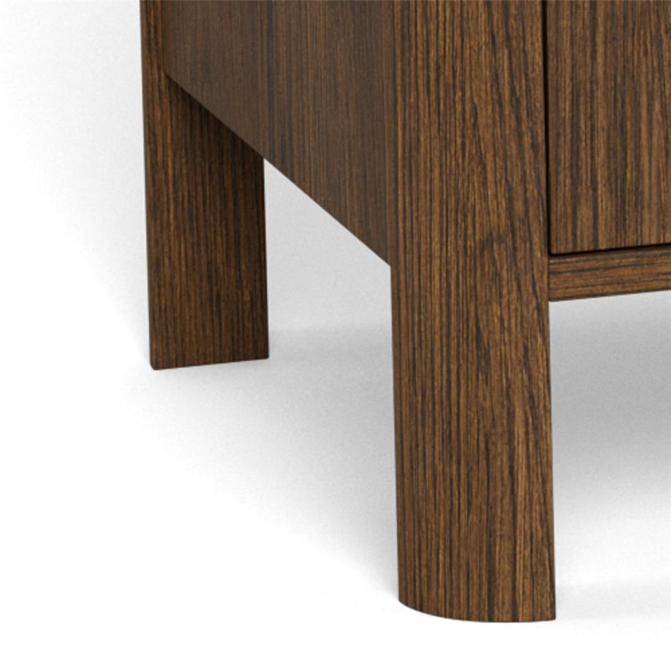 Sideboard Aktapon, brown/beige, lacquered oak veneer, H75x40x160cm