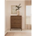 Chest of drawers Almdale, brown, steel/MDF, H110x40x80cm