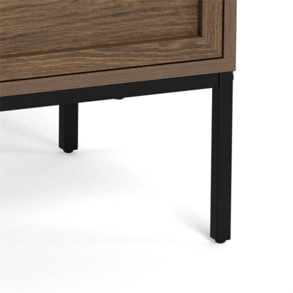 Chest of drawers Almdale, brown, steel/MDF, H110x40x80cm