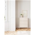 Chest of drawers Almdale, beige, steel/MDF, H110x40x80cm