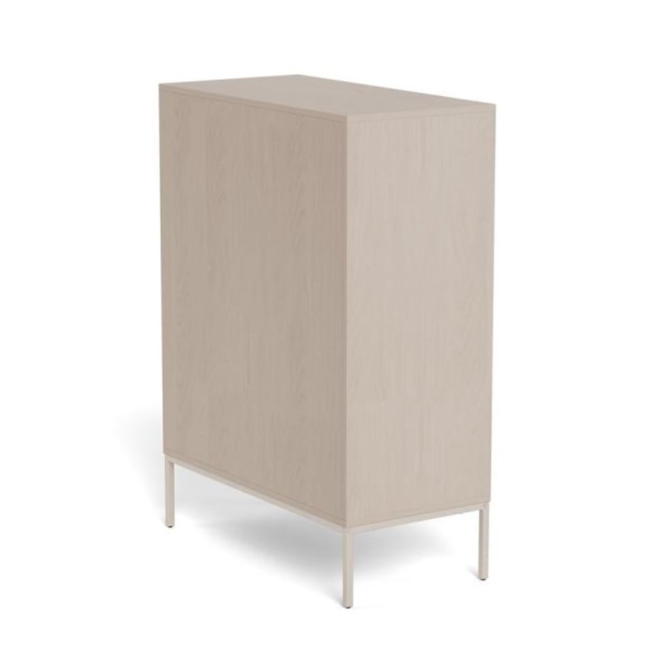 Chest of drawers Almdale, beige, steel/MDF, H110x40x80cm