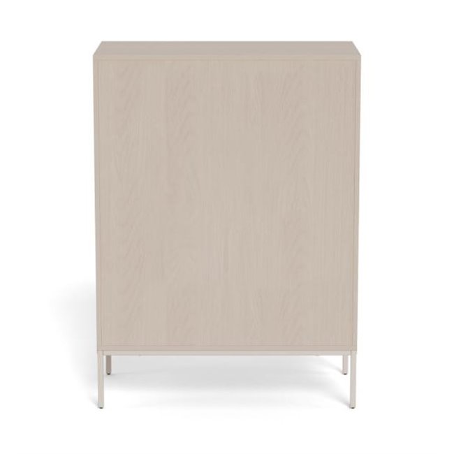 Chest of drawers Almdale, beige, steel/MDF, H110x40x80cm