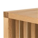 Wall shelf Alington, oiled oak veneer/melamine, H69x31x67cm
